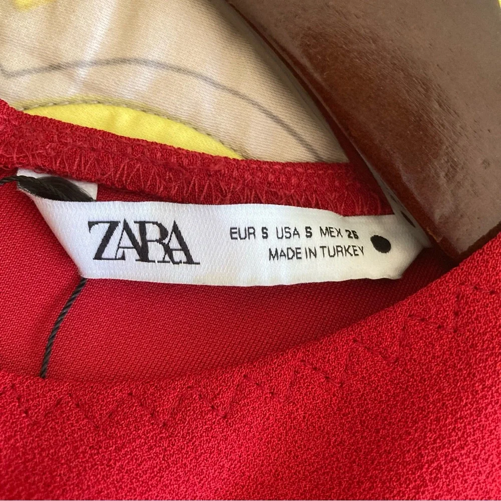 NWT Zara Red Midi Dress - Picture 8 of 11